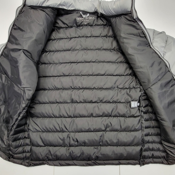 Kenneth Cole New York Grey Full-Zip Puffer Jacket Women's Size Medium New - Picture 6 of 11